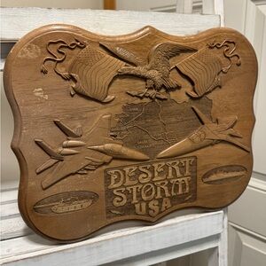 Desert Storm Wood Wall Hanging Plaque